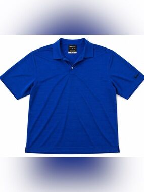 Nike Golf Mens Royal Blue Dri-FIT Performance‎ Polo Shirt XL Short Sleeve